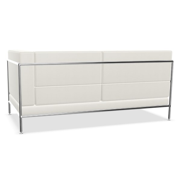 Bosse Modul Space Sofa mit Armlehne rechts in Leder Weiß von hinten