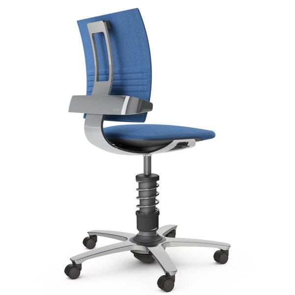 Aeris 3Dee Bürostuhl Capture blau Standard-Feder - Gestell/Feder hochglanz poliert