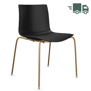 Arper Catifa 46 0251 einfarbig schwarz - Gestell aus Messing Arper Catifa 46 0251 einfarbig schwarz - Gestell aus Messing