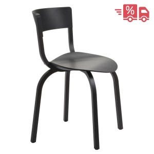 THONET 404 Holzstuhl ohne Armlehnen - Eiche schwarz gebeizt THONET 404 Holzstuhl ohne Armlehnen - Eiche schwarz gebeizt