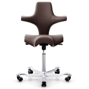 HAG Capisco 8106 Leder braun mit Gestell silbergrau HAG Capisco 8106 Leder braun mit Gestell silbergrau