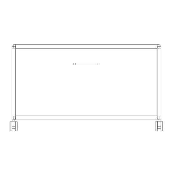 Bosse TV-Board Chrom 1 OH Breite 80 cm mit Klappe