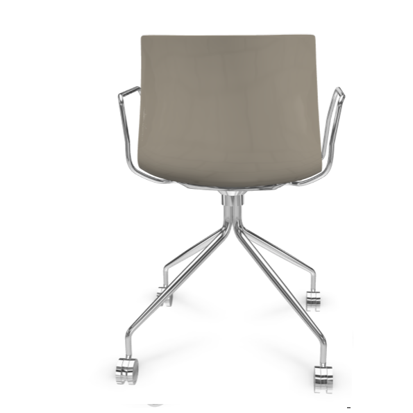 arper catifa 46 0271 einfarbig rauchgrau mit armlehnen