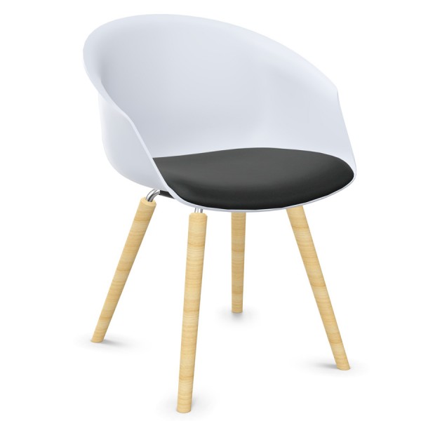 Interstuhl SHUFFLEis1 SU362 Loungesessel - Sitzschale grau-blau