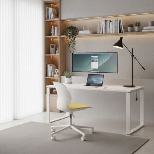 Haworth Maari | Schale plaster | Bezug Oceanic gelb | Gestell Aluminium weiß | Beispielbild Haworth Maari | Schale plaster | Bezug Oceanic gelb | Gestell Aluminium weiß | Beispielbild