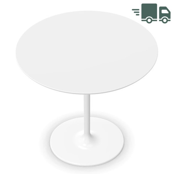 Arper DIZZIE Beistelltisch - Platte oval weiß - Höhe 50 cm