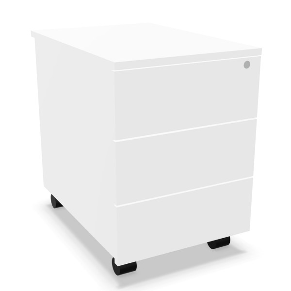 mdd Rollcontainer grifflos - weiß