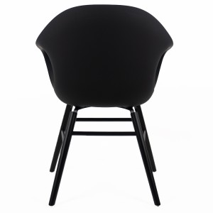 Vorschau: Kristalia ELEPHANT Stuhl mit Holzgestell Eiche schwarz Sitzschale schwarz - Rückseite Vorschau: Kristalia ELEPHANT Stuhl mit Holzgestell Eiche schwarz Sitzschale schwarz - Rückseite