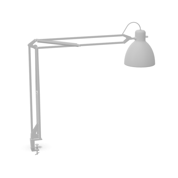 GLAMOX L-1 alugrau mit Tischklemme