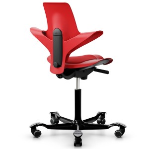 HAG Capisco Puls 8010 rot mit Kissen Xtreme rot Rückansicht HAG Capisco Puls 8010 rot mit Kissen Xtreme rot Rückansicht