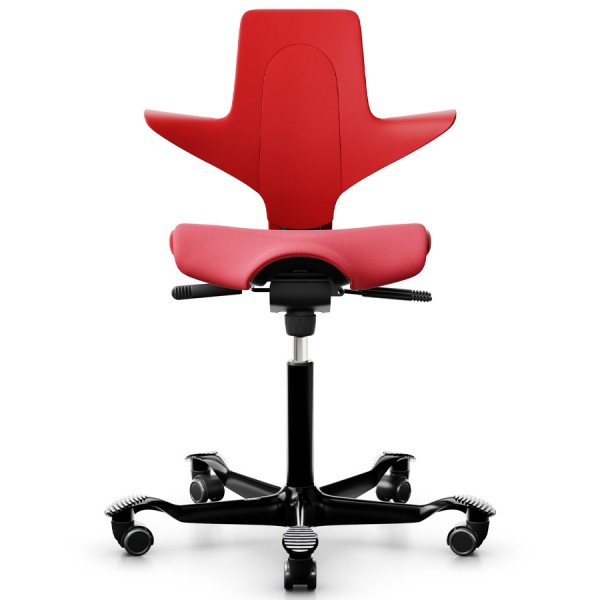 HAG CAPISCO 8010 in Rot - Gestell schwarz - Frontansicht