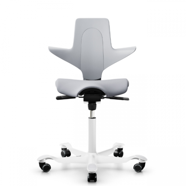 hag capisco puls 8020 Schale grau Sitz grau Gestell weiss