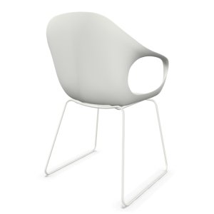 Vorschau: Kristalia weiß mit Kufengestell weiß  Vorschau: Kristalia weiß mit Kufengestell weiß