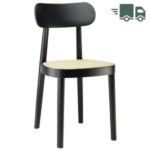 THONET 118 Holzstuhl Buche gebeizt schwarz mit Rohrgeflecht-Sitz THONET 118 Holzstuhl Buche gebeizt schwarz mit Rohrgeflecht-Sitz