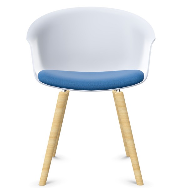 Interstuhl SHUFFLEis1 SU362 Loungesessel - Sitzfläche signalblau