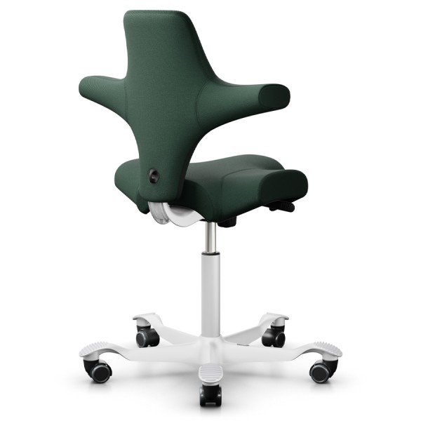 HAG Capisco 8106 Wollstoff Select Waldgrün - Gestell weiß - Rückseite