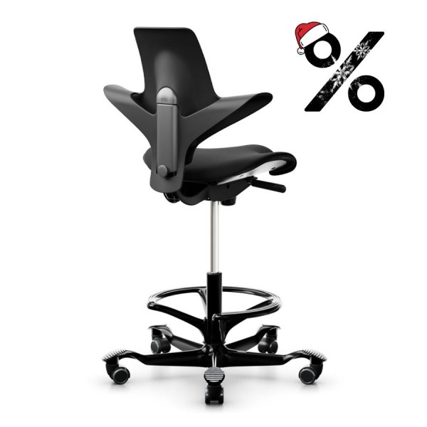 HAG Capisco 8020 Stehhilfe mit hoher Gasfeder 265 mm und Fußring - Rückansicht 