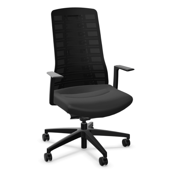 Interstuhl PUREis3 PU21E in Schwarz - Frontansicht
