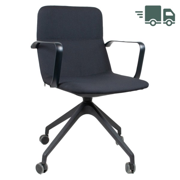 LD Seating FLEXI light Konferenzstuhl schwarz mit Rollen