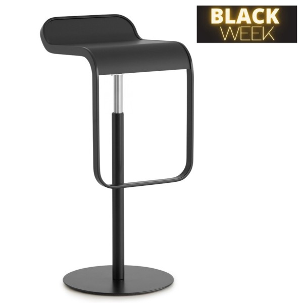Lapalma LEM S80 Barhocker | Sitz Laminat Fenix schwarz | Gestell schwarz | Ga...