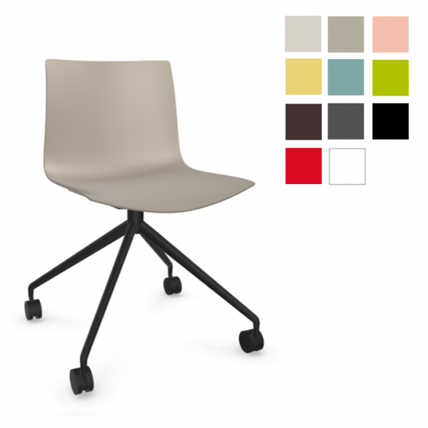 Arper Catifa 46 0369 einfarbig Gestell schwarz mit Rollen