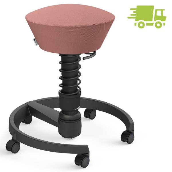 Aeris Swopper Select Wolle blassrosa - Rollen - Gestell schwarz - Standardfeder