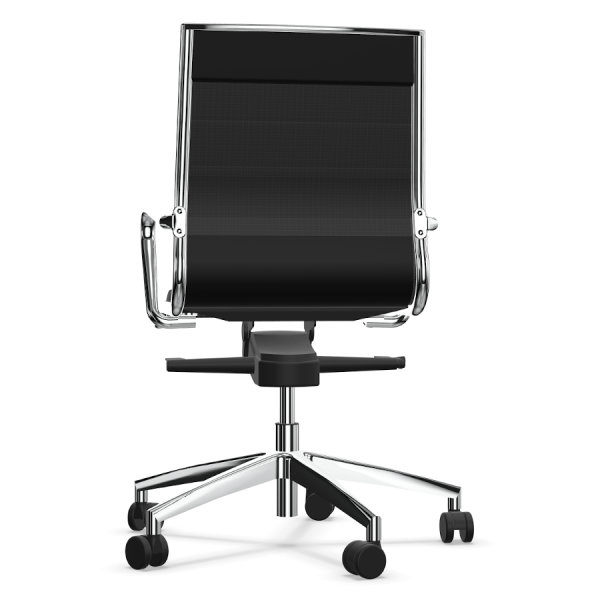 LD Seating Puto Chefsessel mit Netzbezug in schwarz von hinten