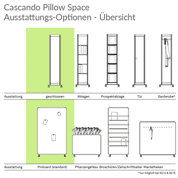 Cascando PILLOW SPACE M RAUMTRENNER 123 cm Höhe