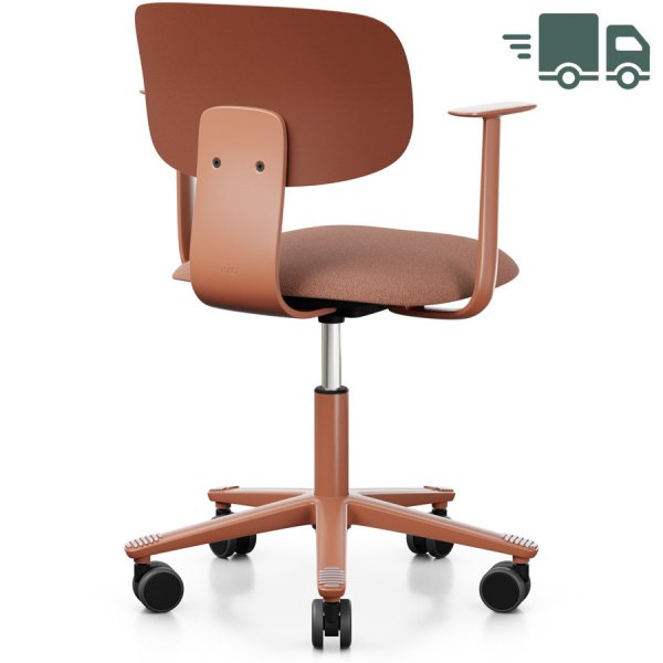 HAG Tion 2140 Bürostuhl Chestnut mit Armlehnen - Sitz Stoff Cura - Rückenschale Kunststoff