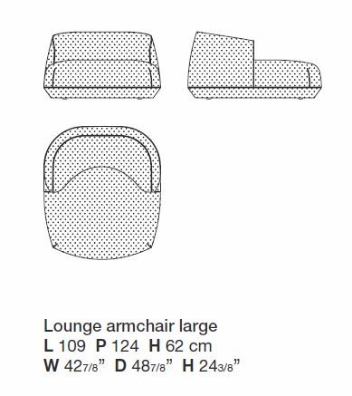 Kristalia BRIONI Outdoor Loungesessel groß