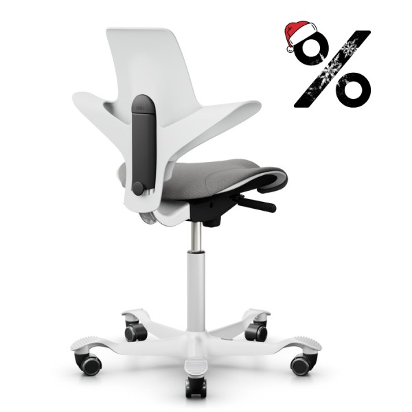 HAG CAPISCO PULS 8020 | White Edition mit Polster in Hellgrau | Gestell weiß