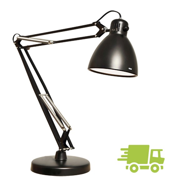 ABVERKAUF: GLAMOX Luxo LED Tischleuchte L-1 in Schwarz mit Tischfuß