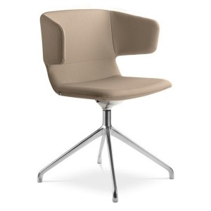 LD Seatiing Ohrendrehsessel Spinnenfuß chrom in MAGIC beige LD Seatiing Ohrendrehsessel Spinnenfuß chrom in MAGIC beige