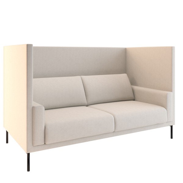 W. Schillig Impériale 2-Sitzer Sofa Akustiksofa mit Rückwänden 195 cm - Farbe Beige