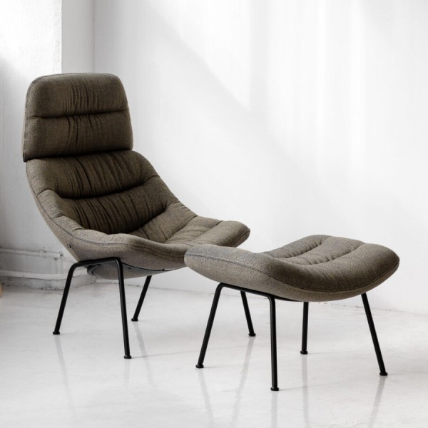Noti Mishell Soft XL Sessel mit Vierfußgestell Stoff Melange Nap 371