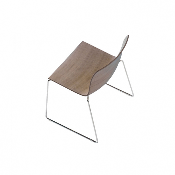 Arper CATIFA 46 0378 Stuhl Kufengestell Holzschale