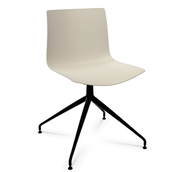 Arper CATIFA 46 0368 einfarbig elfenbein - Gestell Alu schwarz