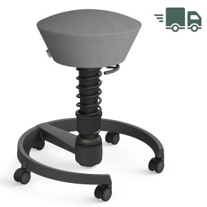 Aeris Swopper Mikrofaser Comfort grau mit Rollen - Gestell schwarz Aeris Swopper Mikrofaser Comfort grau mit Rollen - Gestell schwarz
