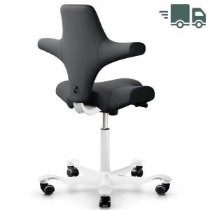 HAG CAPISCO 8106 - Stoff Select 60134 - Gestell weiß - Rückenansicht HAG CAPISCO 8106 - Stoff Select 60134 - Gestell weiß - Rückenansicht
