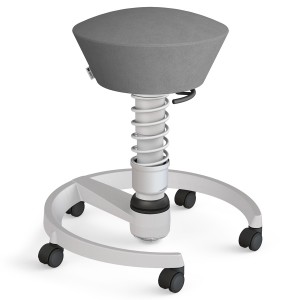 Aeris Swopper Mikrofaser Comfort grau mit Rollen - Gestell hellgrau - Standardfeder Aeris Swopper Mikrofaser Comfort grau mit Rollen - Gestell hellgrau - Standardfeder