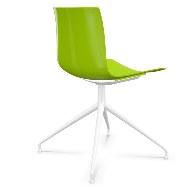 Arper CATIFA 46 0368 einfarbig grün - Gestell Alu weiß - von hinten