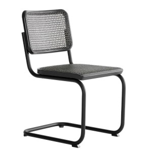 THONET S 32 V Dark Melange schwarz | Stahlrohr-Freischwinger | Gestell schwarz THONET S 32 V Dark Melange schwarz | Stahlrohr-Freischwinger | Gestell schwarz