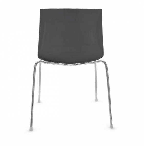 arper catifa 46 0251 anthrazit-weiss Gestell verchromt von hinten