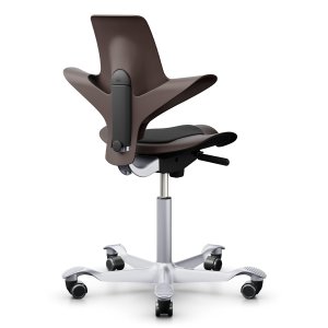 HAG CAPISCO PULS 8010 braun mit Stoff Cura schwarz - Gestell silber HAG CAPISCO PULS 8010 braun mit Stoff Cura schwarz - Gestell silber