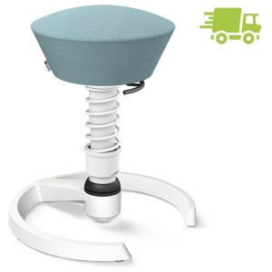 Aeris Swopper Select Wolle pastellblau - Gleiter - Gestell weiß - Standardfeder Aeris Swopper Select Wolle pastellblau - Gleiter - Gestell weiß - Standardfeder