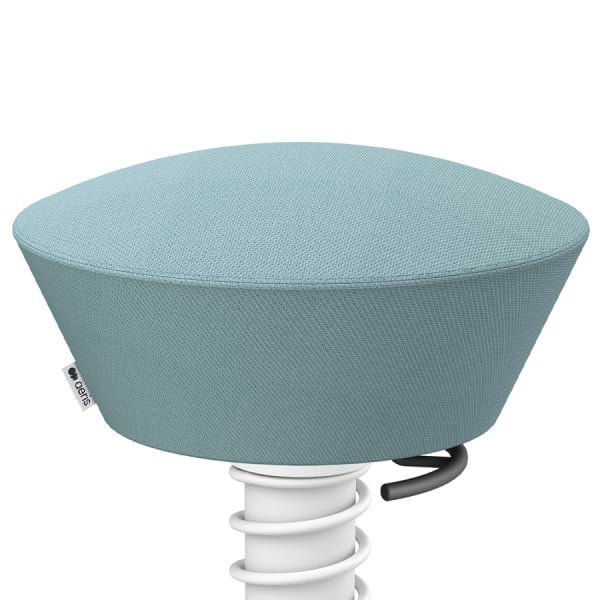 Aeris Swopper Select Wolle pastellblau - Gleiter - Gestell weiß - Nahaufnahme