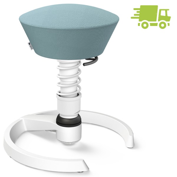Aeris Swopper Select Wolle pastellblau - Gleiter - Gestell weiß - Low-Feder