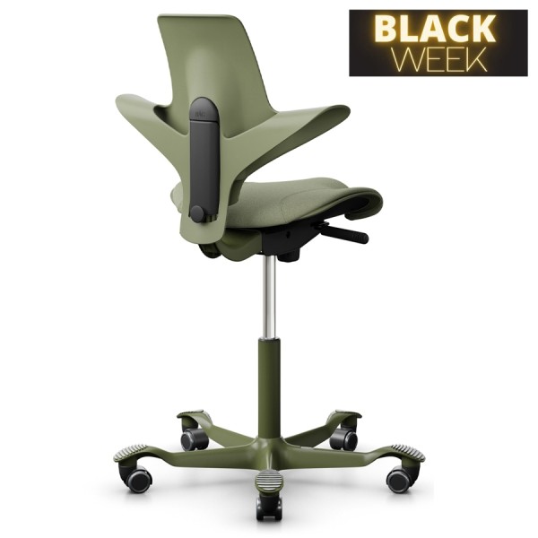 BLACK WEEK: HAG CAPISCO PULS 8020 | Stehhilfe | Schale Moss | Sitzfläche Grün-Grau | Gestell Moss Grey
