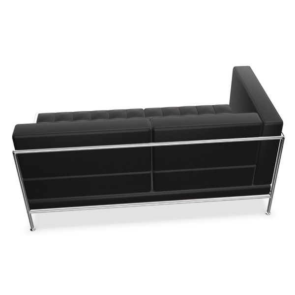 Bosse Modul Space Sofa mit Armlehne links in Leder Weiß von hinten