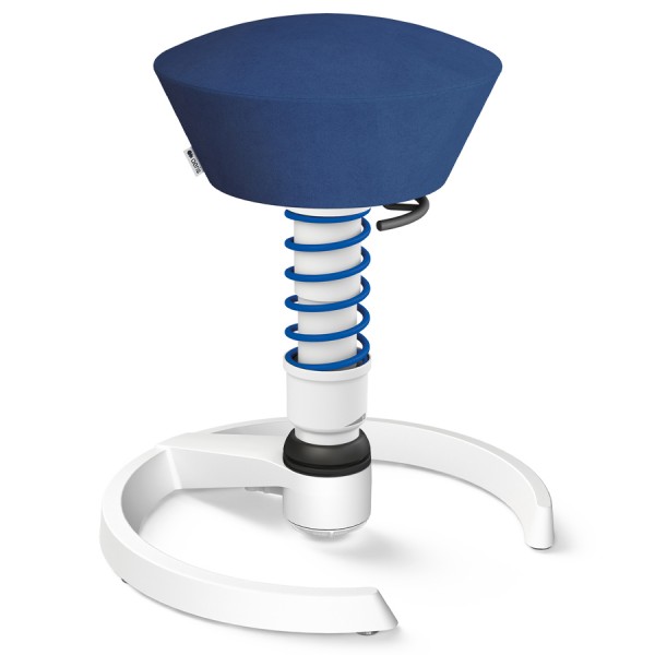 Swopper Mikrofaser Comfort blau - Gleiter - Gestell weiß - Feder blau